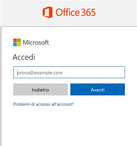 Accedere a Office 365 .